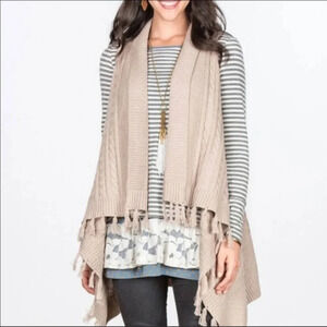 Matilda Jane Beige Cable-Knit Mind's Eye Vest